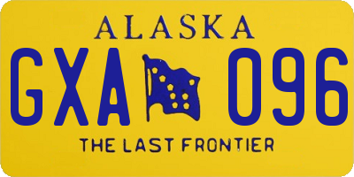 AK license plate GXA096