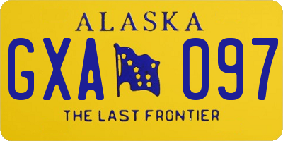 AK license plate GXA097