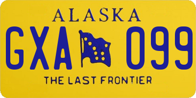 AK license plate GXA099