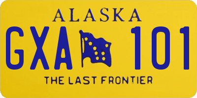 AK license plate GXA101