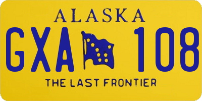 AK license plate GXA108