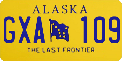 AK license plate GXA109