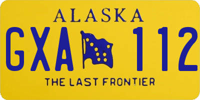 AK license plate GXA112