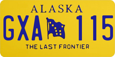 AK license plate GXA115