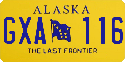 AK license plate GXA116