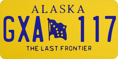 AK license plate GXA117