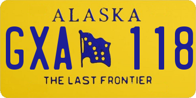 AK license plate GXA118