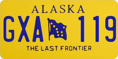 AK license plate GXA119