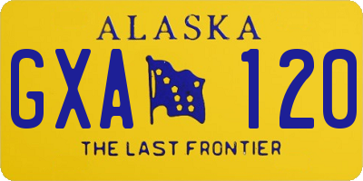 AK license plate GXA120