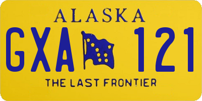 AK license plate GXA121