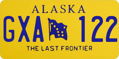 AK license plate GXA122