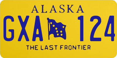 AK license plate GXA124