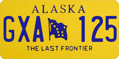 AK license plate GXA125