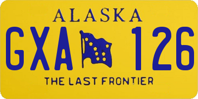 AK license plate GXA126