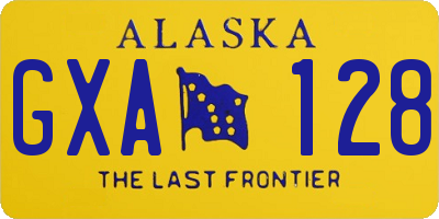 AK license plate GXA128