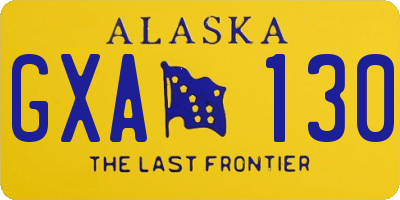 AK license plate GXA130