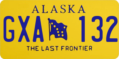 AK license plate GXA132