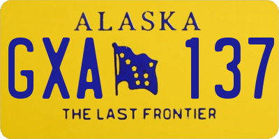 AK license plate GXA137