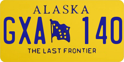 AK license plate GXA140