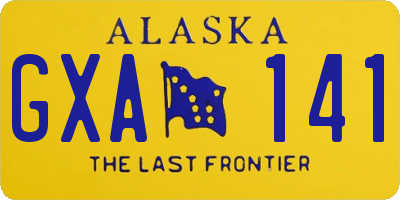 AK license plate GXA141