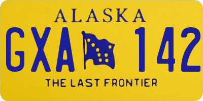 AK license plate GXA142