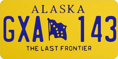 AK license plate GXA143