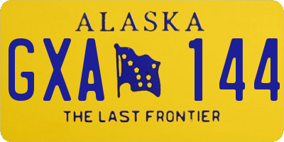 AK license plate GXA144