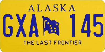 AK license plate GXA145