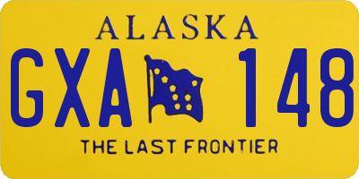 AK license plate GXA148