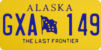 AK license plate GXA149