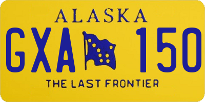 AK license plate GXA150