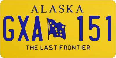 AK license plate GXA151