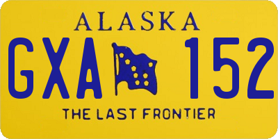 AK license plate GXA152