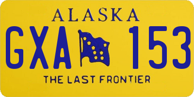 AK license plate GXA153