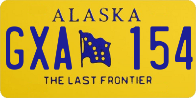 AK license plate GXA154