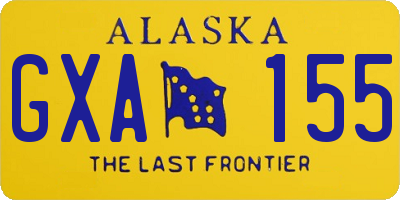 AK license plate GXA155