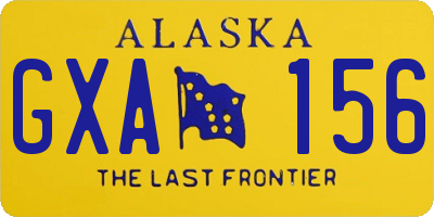 AK license plate GXA156