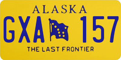 AK license plate GXA157