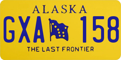 AK license plate GXA158