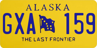 AK license plate GXA159