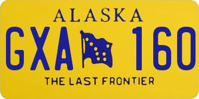 AK license plate GXA160