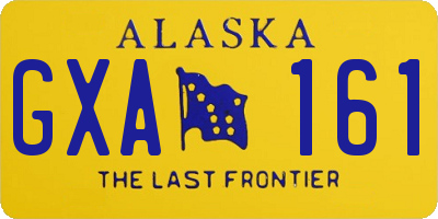 AK license plate GXA161