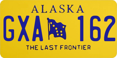 AK license plate GXA162