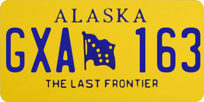 AK license plate GXA163