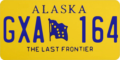 AK license plate GXA164