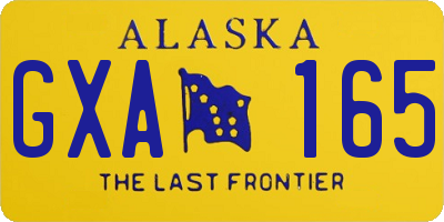 AK license plate GXA165