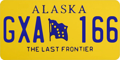 AK license plate GXA166