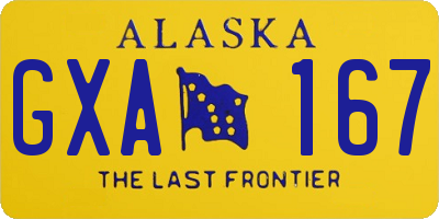 AK license plate GXA167