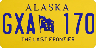 AK license plate GXA170