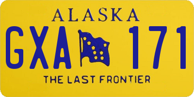 AK license plate GXA171